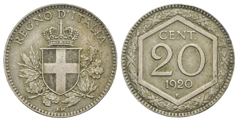 Regno d'Italia - Vittorio Emanuele III (1900-1943) 20 Centesimi "Esagono" 1920 -...