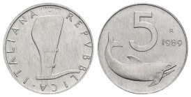 Repubblica Italiana - Monetazione in Lire "1946-2001) 5 Lire "Delfino" 1989 - D/ Timone Rovesciato - Gig.311a - NC - It

FDC

SPEDIZIONE IN TUTTO ...