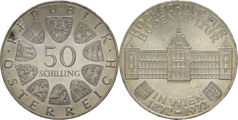 Austria - Repubblica (dal 1945) - 50 Schilling 1972 commemorativo del 100° Anniv...