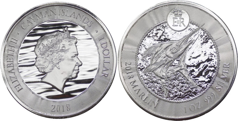 Isole Cayman - Elisabetta II (dal 1952) - 1 Dollaro (1 Oncia) 2018 - "Marlin" - ...