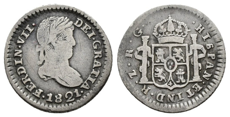 Messico - Ferdinando VII (1808-1821) - Mezzo Real 1821 - KM#74 - Ag - 1,52 g

...