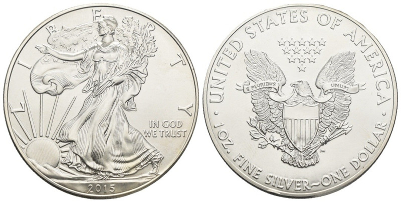 Stati Uniti d'America (1776-oggi) - Dollaro Liberty Silver Eagle 2015 - Ag .999 ...