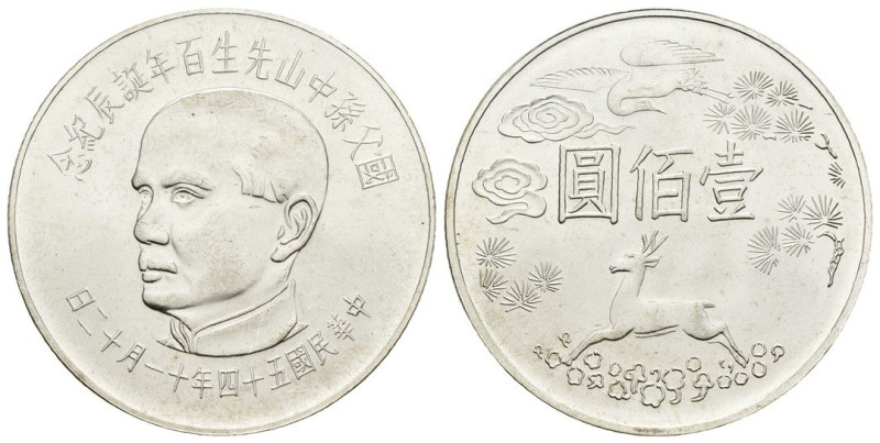 Taiwan - 100 Dollari 1965 - 100° Anniversario della nascita di Sun Yat-Sen - Ag....