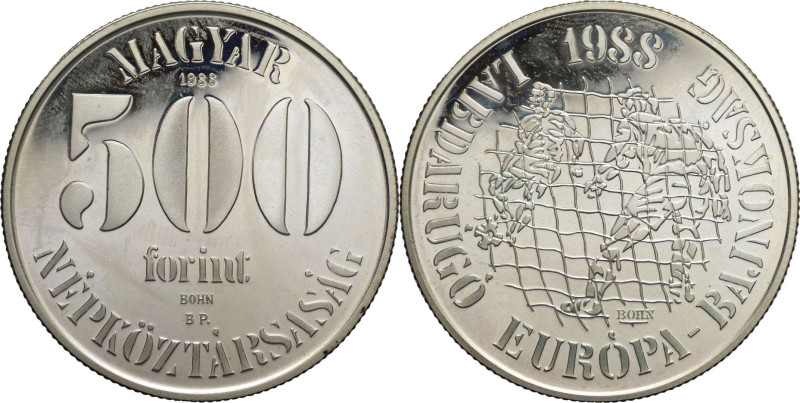 Ungheria - 500 forint 1988 - European Football Championship - KM# 666 - Ag

FS...