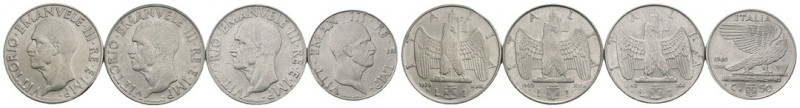 Regno d'Italia - Lotto n.4 Monete composto da: 1 Lira "Impero" 1939, 1940, 1942 ...