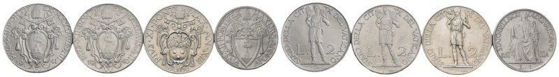 Città del Vaticano - Lotto n.4 Monete composto da: 1 Lira 1942 an.IV - 2 Lire 19...