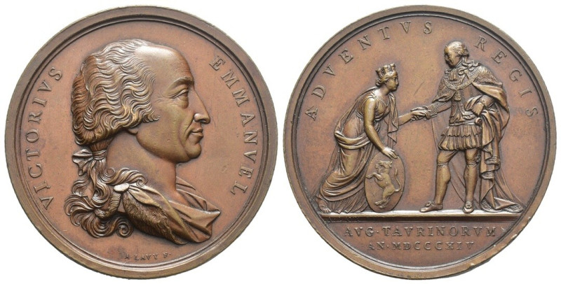 Vittorio Emanuele I (1802-1821) - Medaglia - Per il Ritorno a Torino - 1814 - Op...