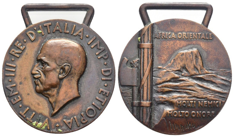 Medaglia - Vittorio Emanuele III (1900-1943) Africa Orientale - gr. 21,16; Ø mm ...