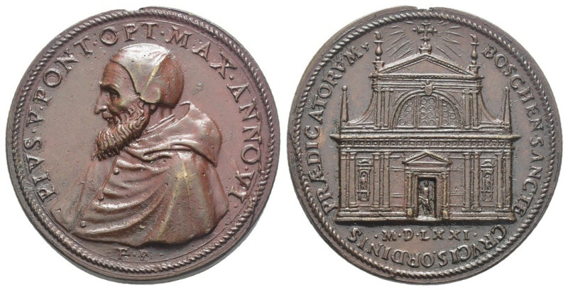 Pio V (Antonio Michele Ghislieri) 1566-1572 - Medaglia 1571 - D/ busto a sinistr...