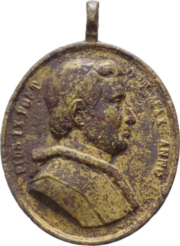 Pio IX , Mastai Ferretti (1846-1878) - medaglia emessa nel 1847 con busto del Pa...