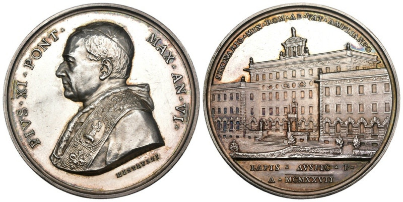 Roma - Pio XI (1922-1939) - medaglia 1927 anno VI "Nuovo seminario romano minore...