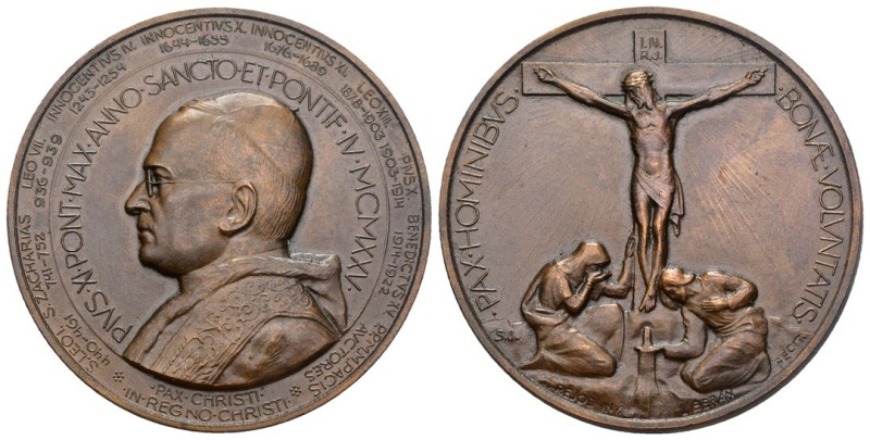 Pio XI (Ambrogio Damiano Achille Ratti) 1922-1939 - Medaglia 1925 - AE - gr. 37,...