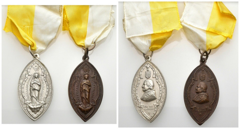 Pio IX (Giovanni Maria Mastai Ferretti) 1846-1870 - Lotto di 2 medaglie 1953 - A...