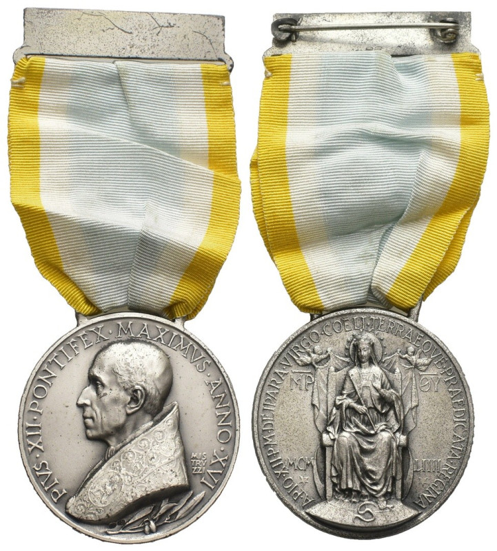 Pio XII (Eugenio Pacelli) 1939-1958 - Medaglia 1954 Dogma Assunta - gr. 29; Ø mm...