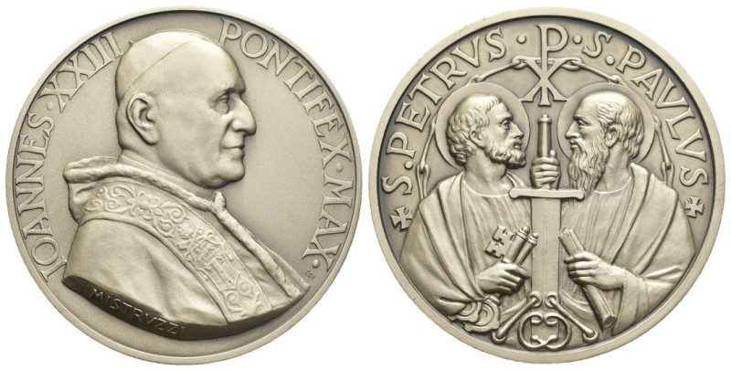 Medaglia - Giovanni XXIII (1958-1963) San Pietro e San Paolo - gr. 125,56; Ø mm ...