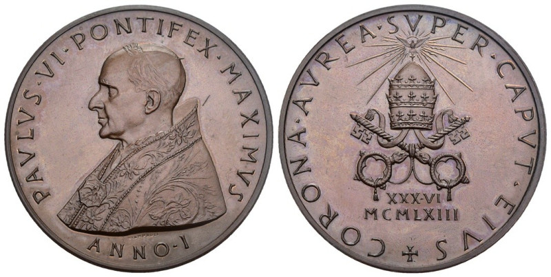Paolo VI (Giovanni Battista Montini) 1963-1978 - Medaglia 1969 anno I - AE - gr....