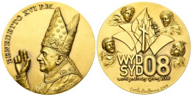 Medaglia - Benedetto XVI (2005-2013) Giornata Mondiale della Gioventù Sydney 2008 - gr. 67,98; Ø mm 50 - Ae dorato 

FDC

SPEDIZIONE IN TUTTO IL M...