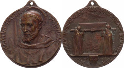 Italia - medaglia emessa nel 1953 commemorativa della traslazione delle spoglie di S. Domenico avvenuta il 17 aprile 1943 per sottrarle alla minaccia ...