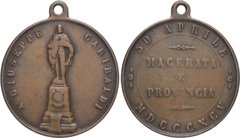 Giuseppe Garibaldi (1807-1882) medaglia emessa il 30/04/1895 commemorativa dell'...