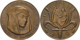 Italia - medaglia a tema emessa a nome di Giotto per il settimo centenario della sua nascita dell'Accademia Fiorentina delle Arti del Disegno- 1966 - ...