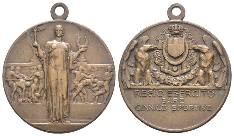 Medaglia - Epoca Ventennio - Gare Ginnico Sportive, Regio Esercito - gr. 11,54; ...