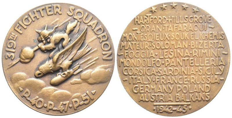 Medaglia - Stati Uniti d'America - 319° Squadrone Combattenti - 1942/1945 - gr. ...