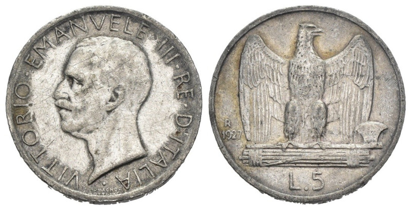 FALSO - Vittorio Emanuele III - 5 Lire 1927 - gr. 3,71

SPEDIZIONE IN TUTTO IL...