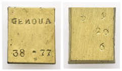 Peso Monetale - Quadrato - Italia - Genova - Punzoni vari - gr. 12,61

qSPL

SPEDIZIONE SOLO IN ITALIA - SHIPPING ONLY IN ITALY