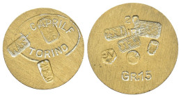 Peso Monetale - Italia - 20 Lire - Punzoni vari - L.CAPRILE TORINO - Interessante - gr. 15

SPL

SPEDIZIONE SOLO IN ITALIA - SHIPPING ONLY IN ITAL...