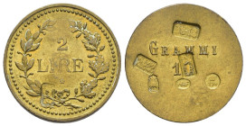 Peso Monetale - Italia - 2 Lire - Punzoni vari - gr. 10

qSPL

SPEDIZIONE SOLO IN ITALIA - SHIPPING ONLY IN ITALY