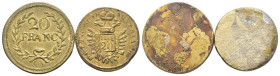 Pesi Monetali - Lotto di 2 Pesi Monetali - Francia, 20 Franc e Austria, 20 Lire"

med.BB+

SPEDIZIONE SOLO IN ITALIA - SHIPPING ONLY IN ITALY