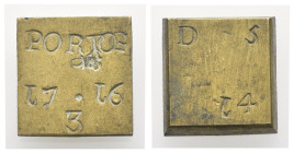 Peso Monetale - Quadrato - Portogallo - Punzoni "D5 J4" - gr. 7,15

BB+

SPEDIZIONE SOLO IN ITALIA - SHIPPING ONLY IN ITALY
