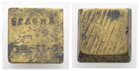 Peso Monetale - Quadrato - Spagna - Punzoni "34-11-2" - gr. 13,38

BB

SPEDIZIONE SOLO IN ITALIA - SHIPPING ONLY IN ITALY