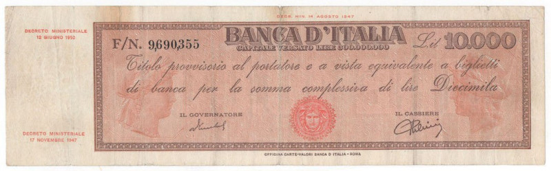 Repubblica - 1000 Lire Titolo Provvisorio - Contrassegni: Medusa - Firme:Meniche...