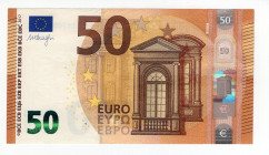 Italia - 50 Euro 2017 - Firma: M.Draghi - Errore di Stampa, Particolarità nel monumento e nella scritta "50", completamente dello stesso colore e non ...