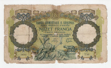 Occupazioni Italiane all'Estero - Regno d'Italia e Albania - Banca Nazionale d'Albania - 20 Franga 1939 - Firme: Mosconi/Gambino - Crapanzano OI68 - P...