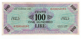 Occupazione degli Alleati in Italia (10 luglio 1943 - 2 maggio 1945) - 100 AM Lire Series of 1943 A - Gig# AM 6B 

qBB

SPEDIZIONE SOLO IN ITALIA ...