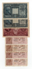 Regno d'Italia - Vittorio Emanuele III, Luogotenenza di Umberto - Biglietto di Stato - Lotto n.7 Banconote da 10, 5 e 1 Lira 

med.BB+

SPEDIZIONE...