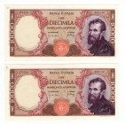 Repubblica Italiana - Lotto n.2 Banconote da 10000 Lire Michelangelo 1966 - scritte a matita 

med. SPL

SPEDIZIONE IN TUTTO IL MONDO - WORLDWIDE ...