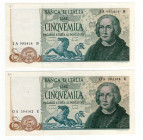Repubblica Italiana - Lotto n.2 Banconote da 5.000 Lire Colombo II°Tipo - Scritte a matita

med.qSPL

SPEDIZIONE IN TUTTO IL MONDO - WORLDWIDE SHI...