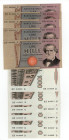 Repubblica Italiana - Lotto n.11 Banconote da 1.000 Lire composto da: n.5 da 1000 Lire "Verdi" II°Tipo e n.6 da 1000 Lire "Marco Polo" , Alcune consec...