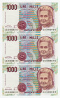 Repubblica Italiana - Lotto n.3 Banconote da 1000 Lire "Montessori" - CONSECUTIVE

FDS

SPEDIZIONE IN TUTTO IL MONDO - WORLDWIDE SHIPPING