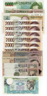 Repubblica Italiana - Lotto n.14 Banconote composto da 7 esemplari da 2000 Lire, 2 esemplari da 5000 Lire, 4 esemplari da 1000 Lire e 1 esemplare da 5...