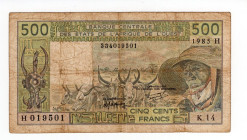 Africa Occidentale Francese - 500 Francs 1985, Niger - P#606Hh - Pieghe

MB+

SPEDIZIONE IN TUTTO IL MONDO - WORLDWIDE SHIPPING