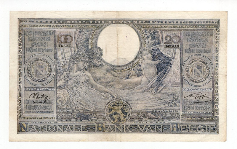 Belgio - 100 Francs o 20 Belgas 1942 - P#112 - Pieghe

BB

SPEDIZIONE SOLO I...