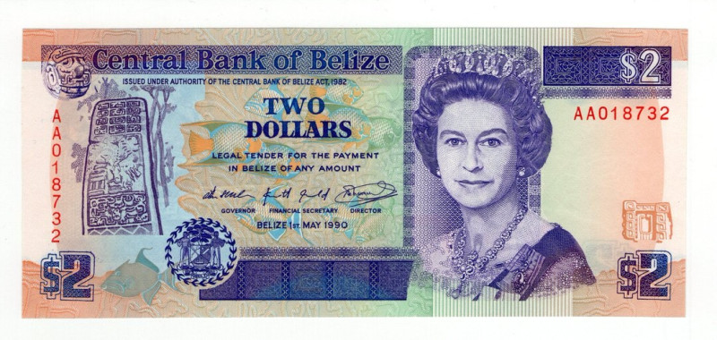 Belize - Elisabetta II (1973-2022) 2 Dollars 1990 - P#52a 

FDS

SPEDIZIONE ...