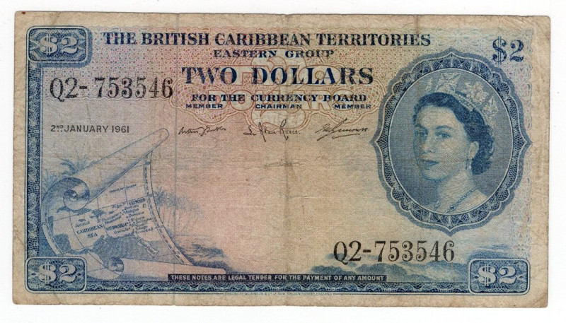 Caraibi - Elisabetta II (1952-2022) 2 Dollars 1961 - P#8 - Pieghe

qBB

SPED...