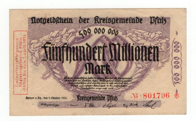 Germania - 500.000.000 Milioni Mark 1923 - P# S1117

qSPL

SPEDIZIONE SOLO I...