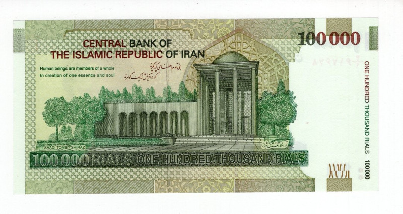 Iran - 100000 Rials 2010/2019 - P#151 

SUP+

SPEDIZIONE IN TUTTO IL MONDO -...