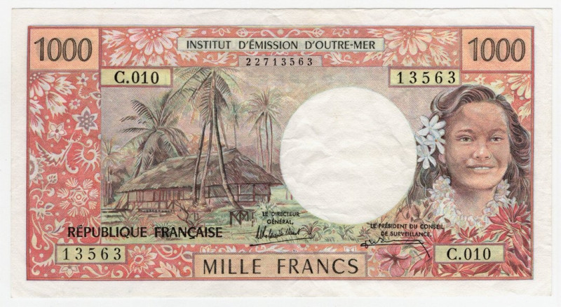 Polinesia Francese - 1000 Francs 1971/1985 - P#27 - Pieghe

BB+

SPEDIZIONE ...